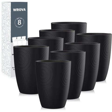 Copas Wrova de fibra de trigo 12 onzas, apilables y duraderas para la mesa.
