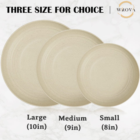 Plato Wrova 8" de trigo, sin BPA, opción segura.