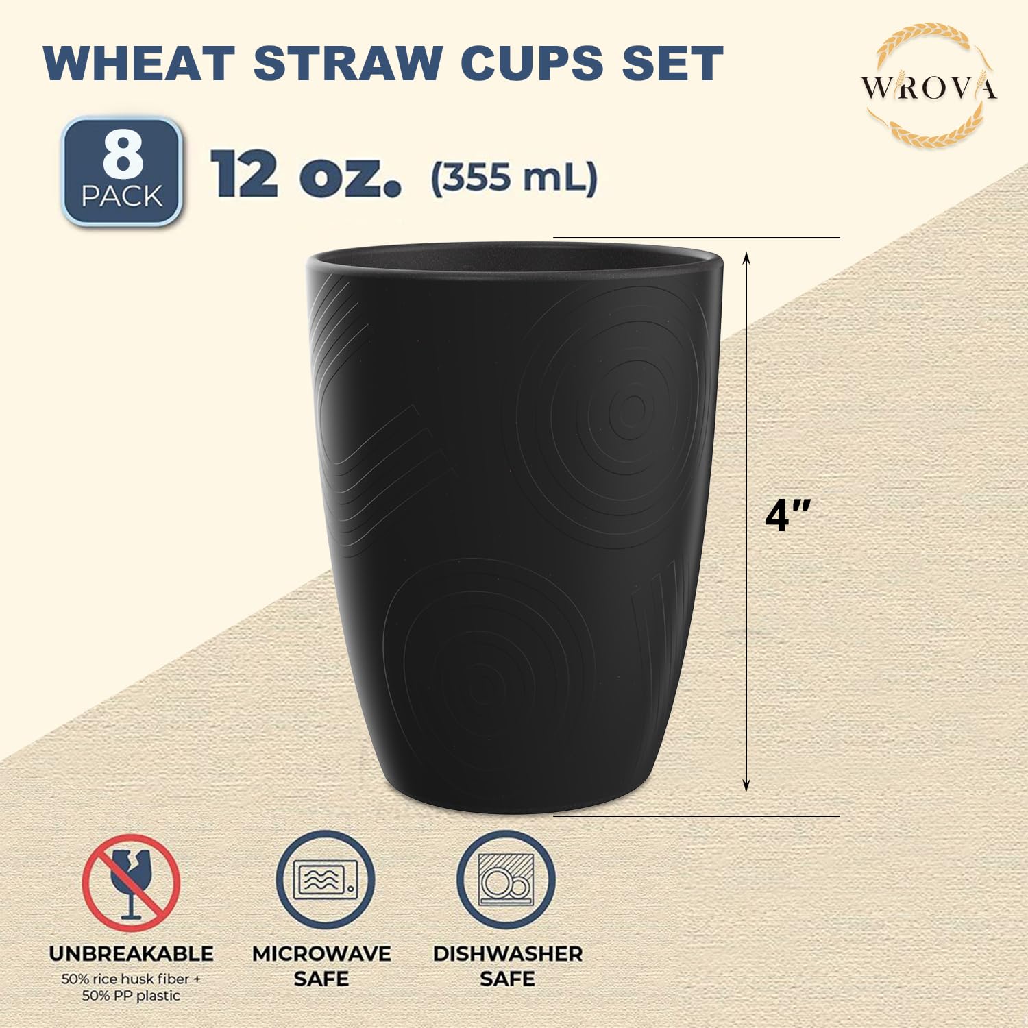 Conjunto de tazas Wrova en colores, ideal para la mesa familiar