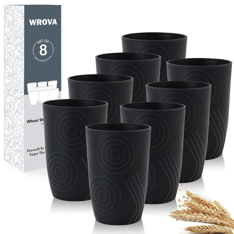Taza Wrova de trigo con patrón grabado para un agarre seguro y elegante.