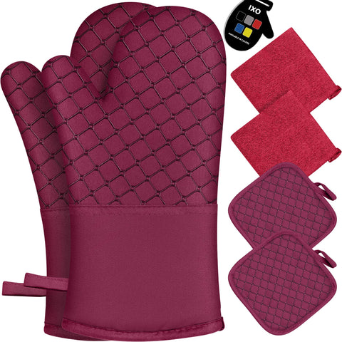 Guantes de horno Wsedor 13 pulgadas con forro de algodón suave para comodidad.