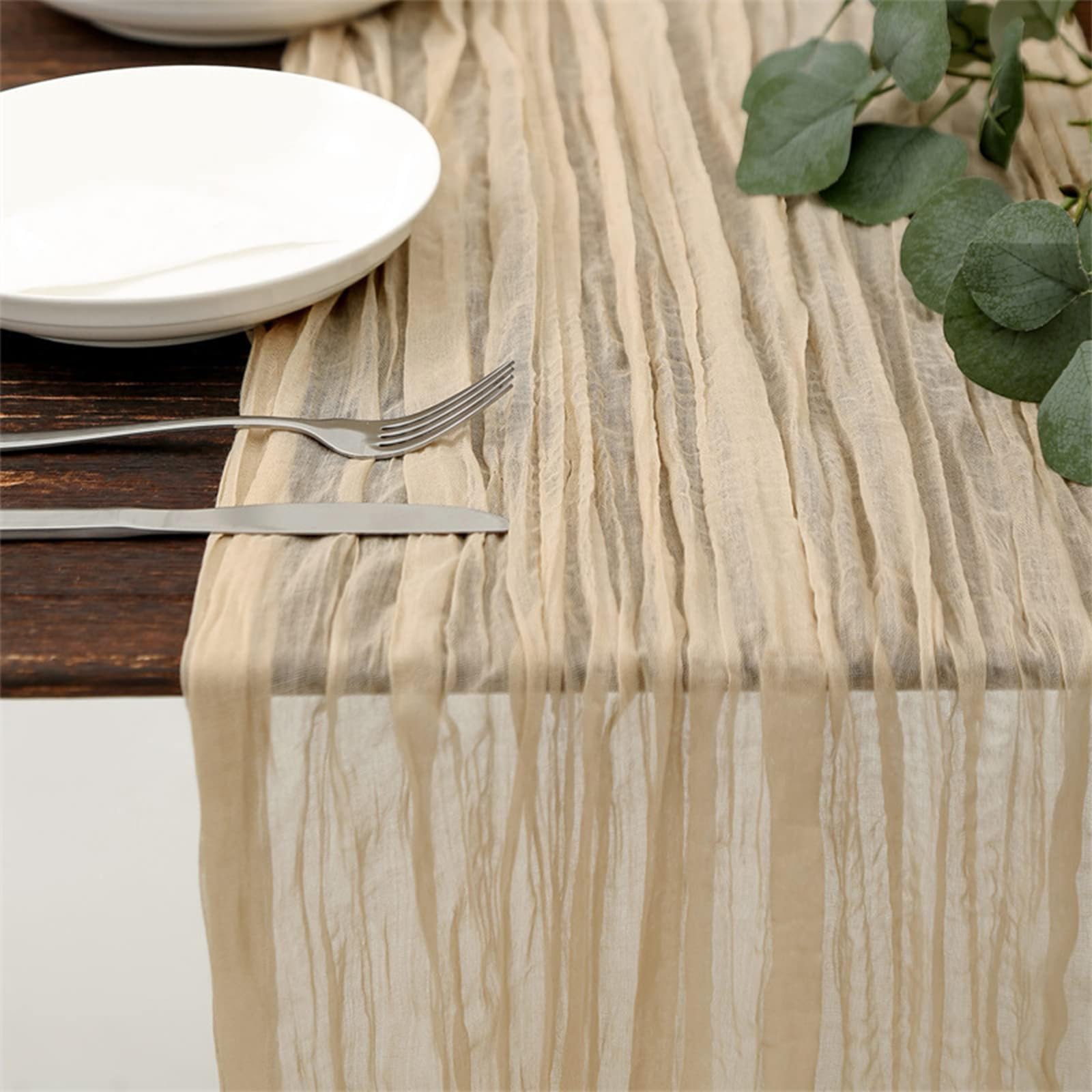Mantel de gasa WSSJHYY 35x120 para bodas y eventos