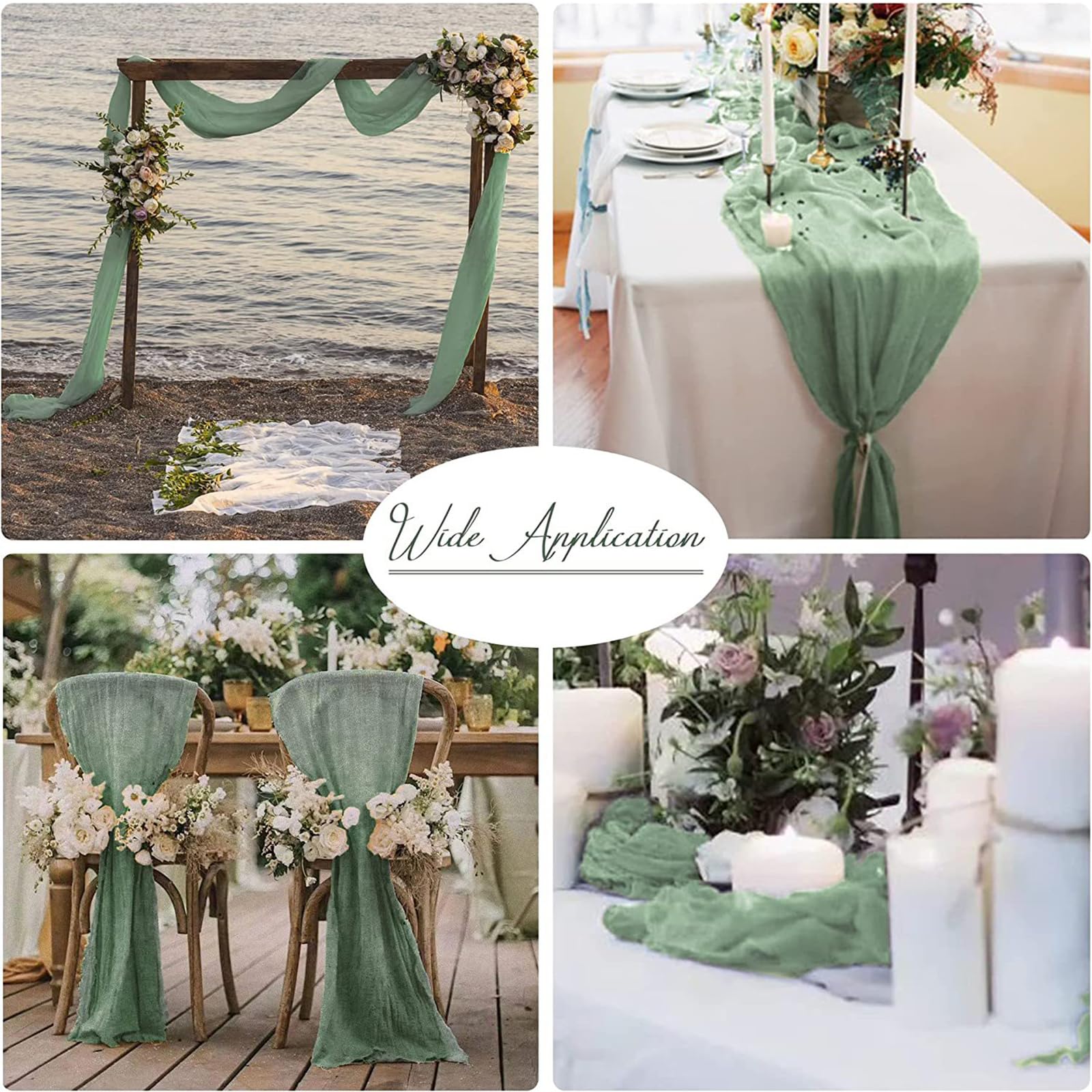 Mantel de gasa beige crema de WSSJHYY para bodas