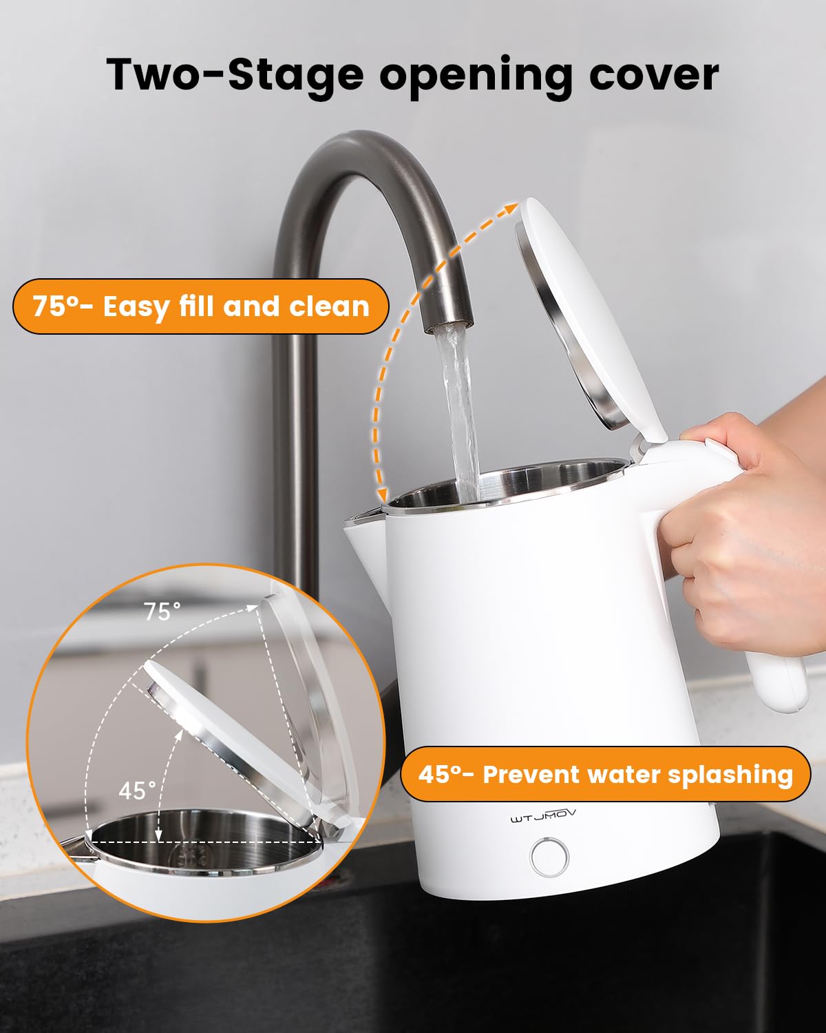 WTJMOV diseño blanco moderno encaja en cocinas actuales
