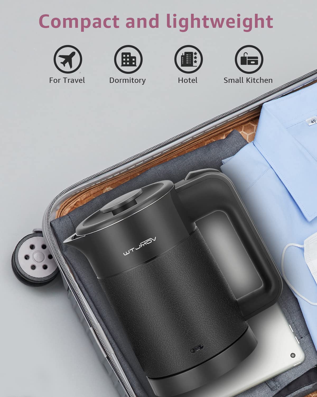 WTJMOV uso portátil ideal para viaje, té o café en cualquier lugar