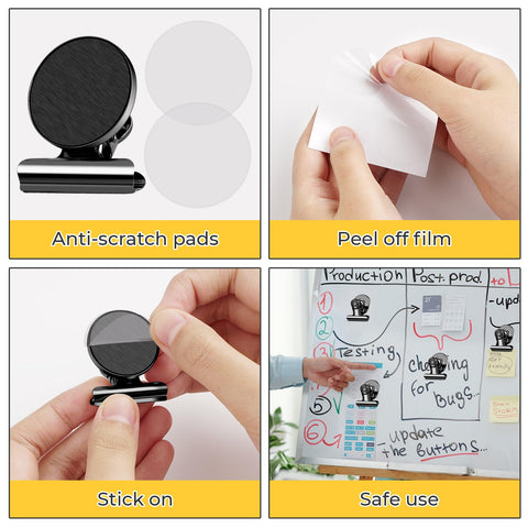 Clips magnéticos WUDIME para fotos y notas sujetan firmemente en cualquier superficie