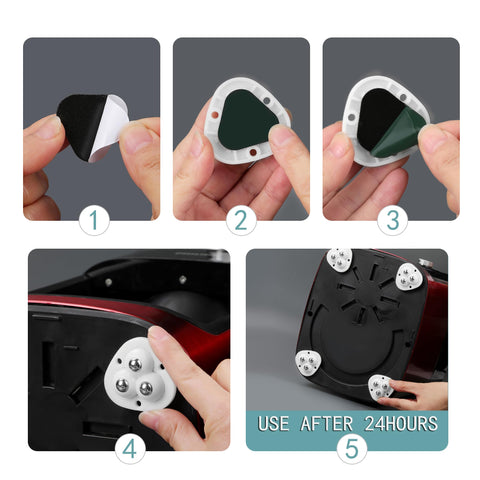 Wuher: conjunto de ruedas mini para electrodomésticos, protege muebles y facilita limpieza.