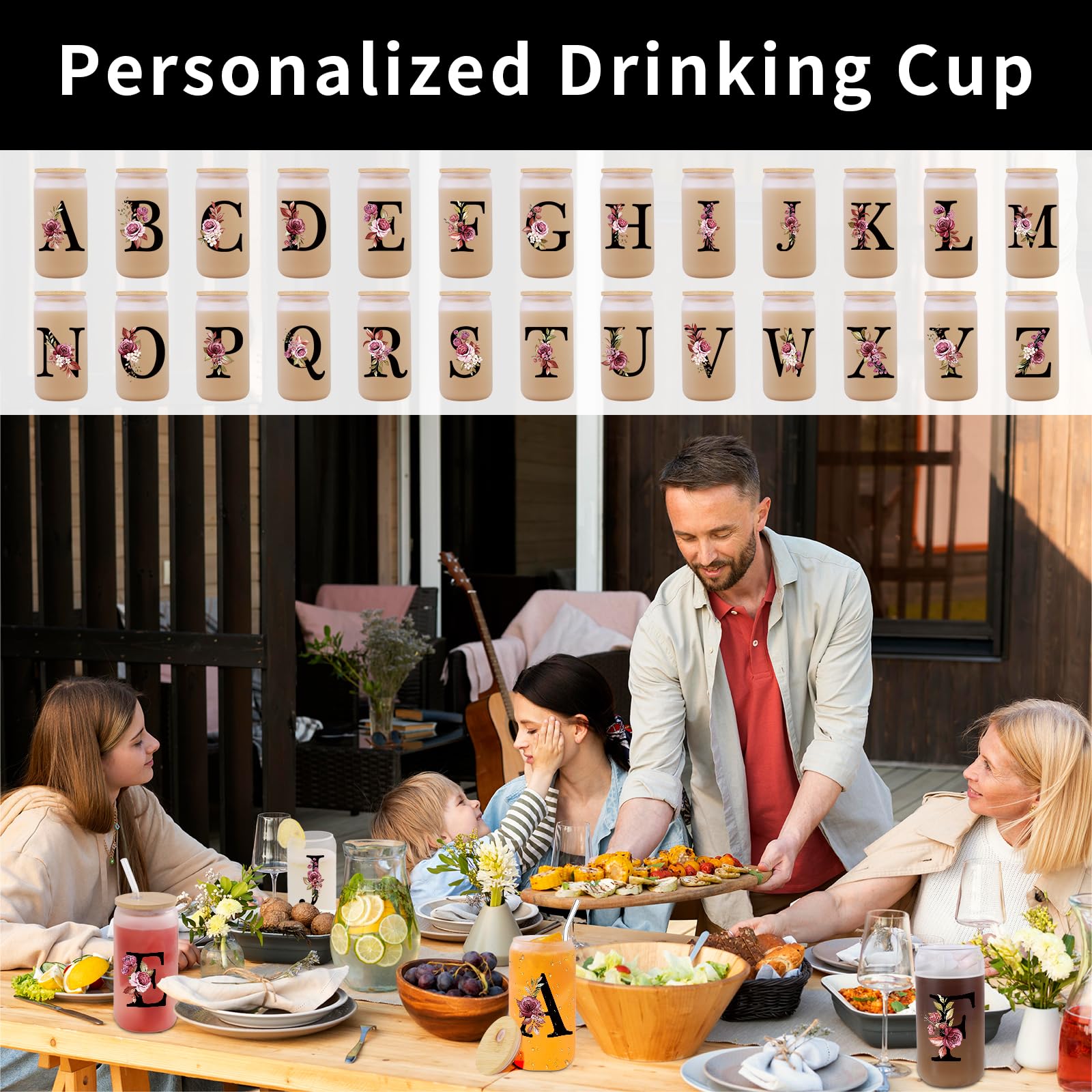 Vaso Wulcea con diseño esmerilado en cristal, añade elegancia a bebidas.