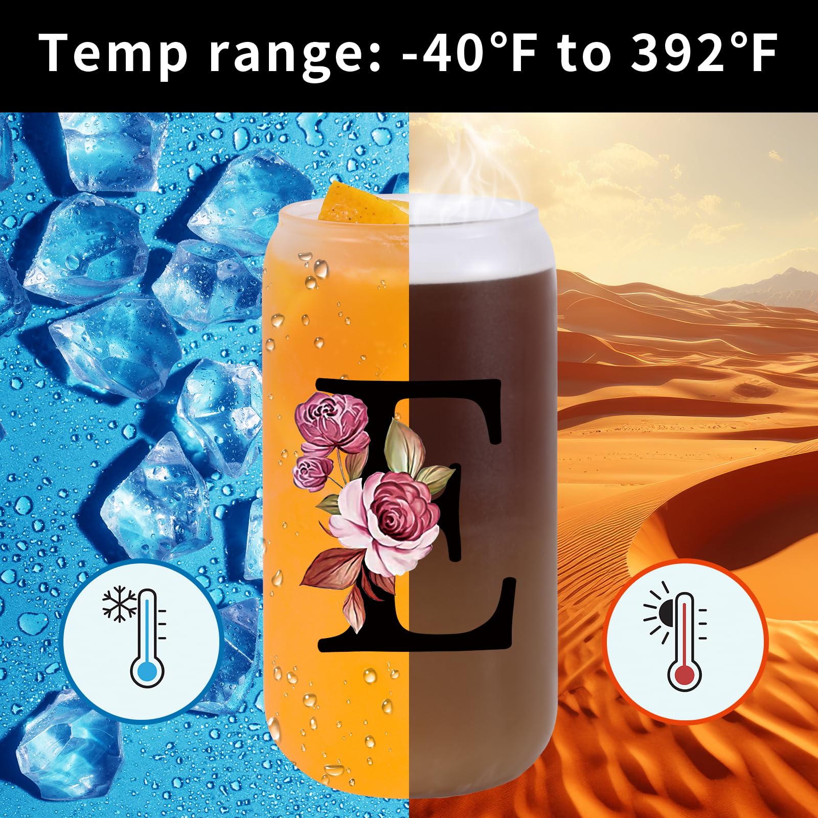 Vaso resistente de cristal Wulcea, apto para temperaturas altas y bajas.