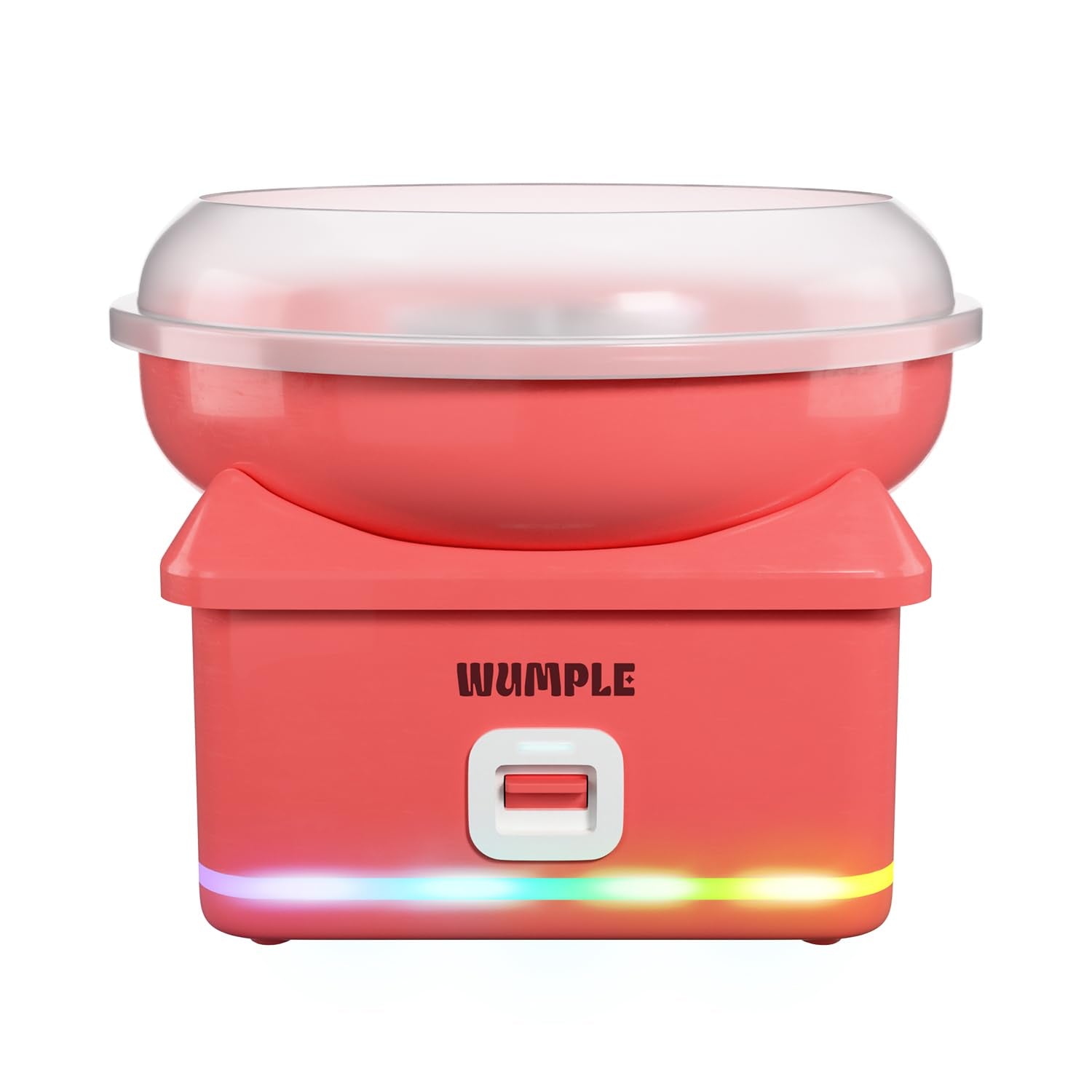 Wumple, máquina de algodón de azúcar con luces LED, ideal para fiestas.