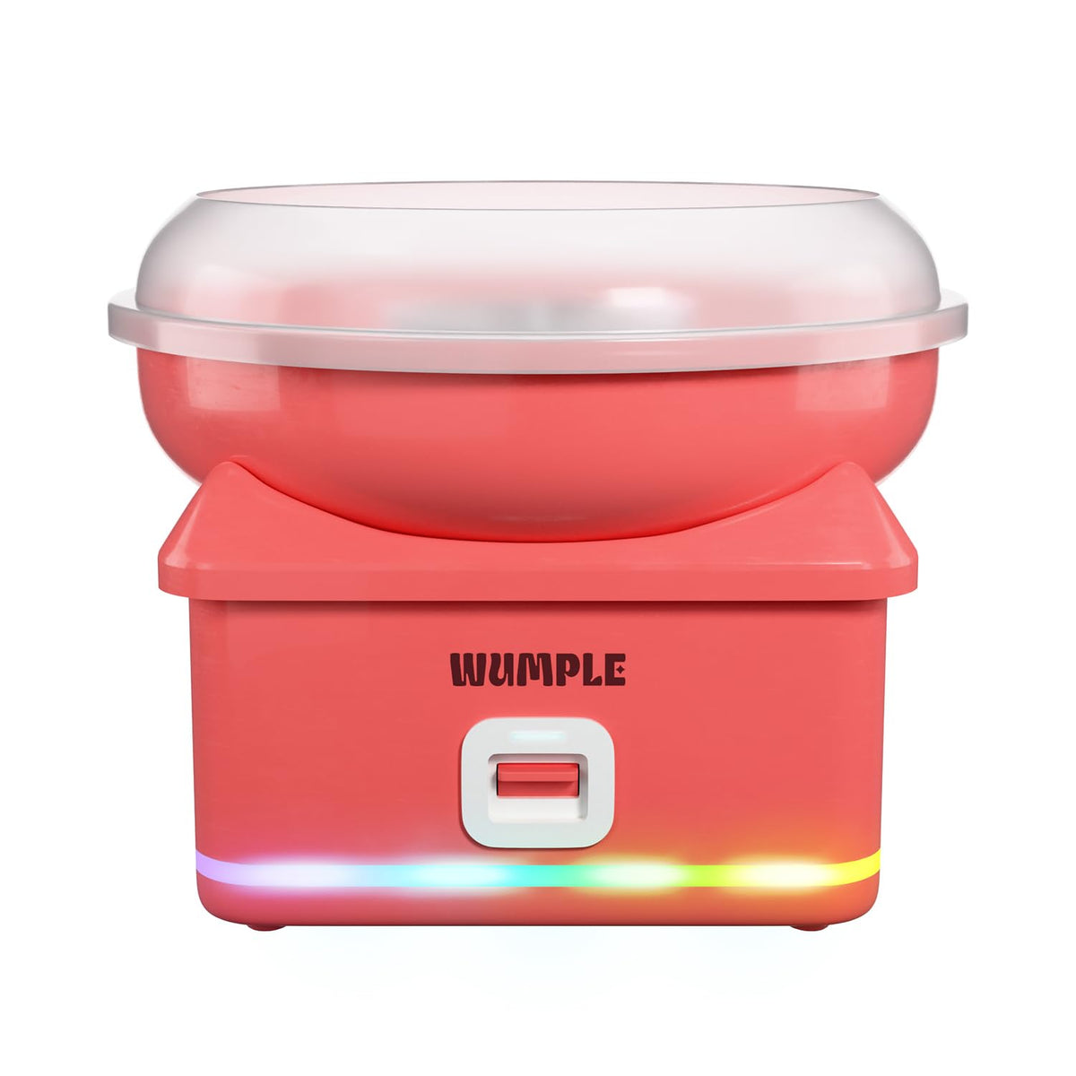 Wumple, máquina de algodón de azúcar con luces LED, ideal para fiestas.