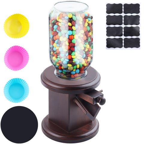 Wunzkii dispensador dulces de madera frente visible para snack rápido