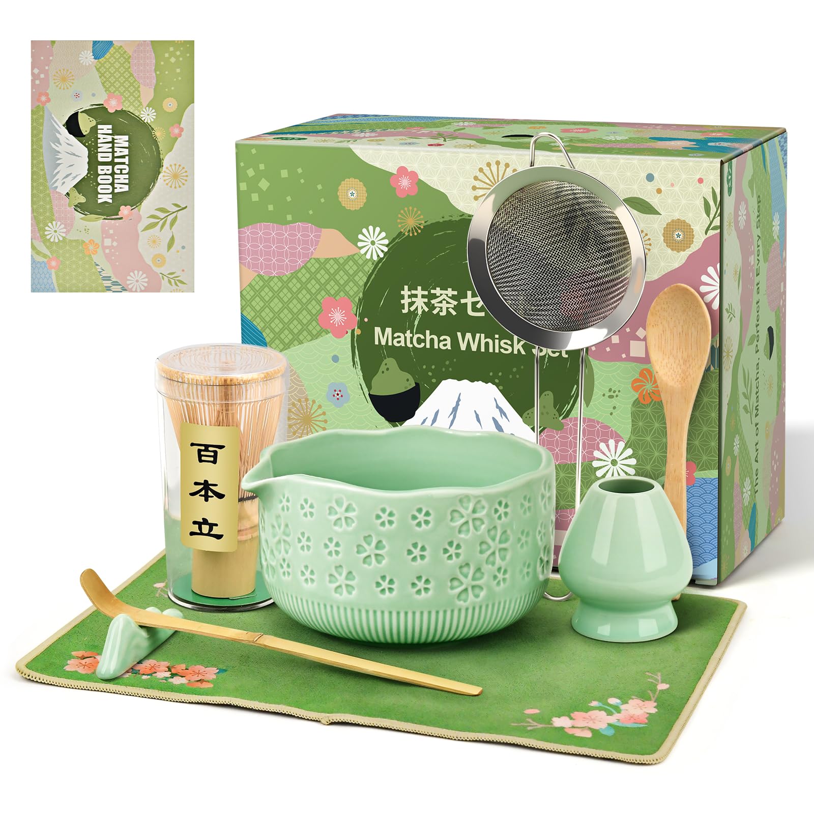 Wurmenin set matcha tazon ceramico: tazon amplio para batir y servir matcha suave.