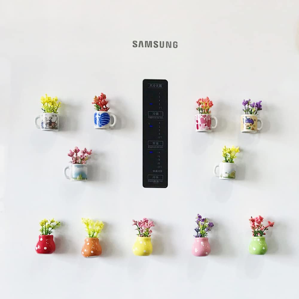 Imanes 3D para nevera Wusuowea con flores decorativas