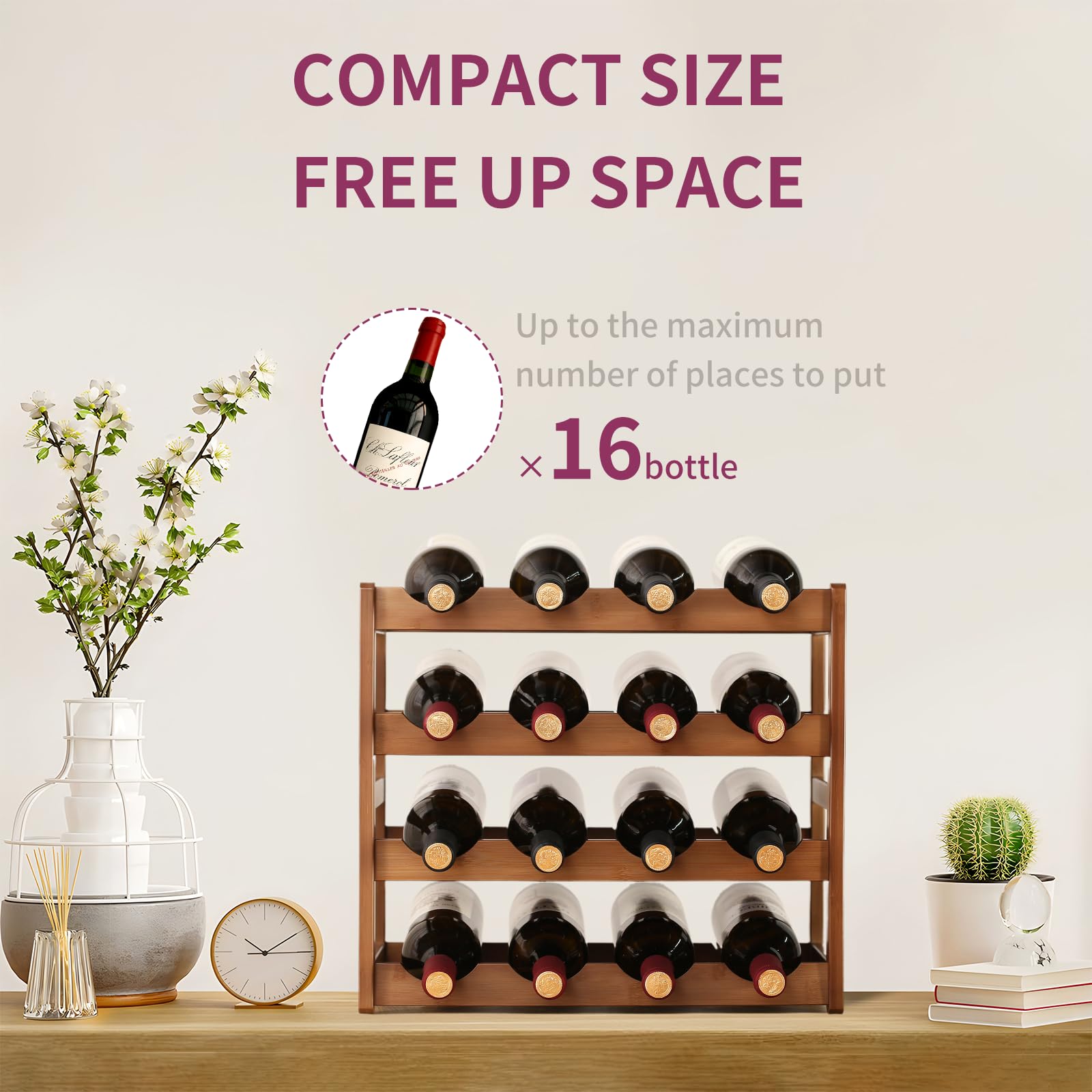 WUTALOTAT sistema apilable para vino, ahorra espacio.