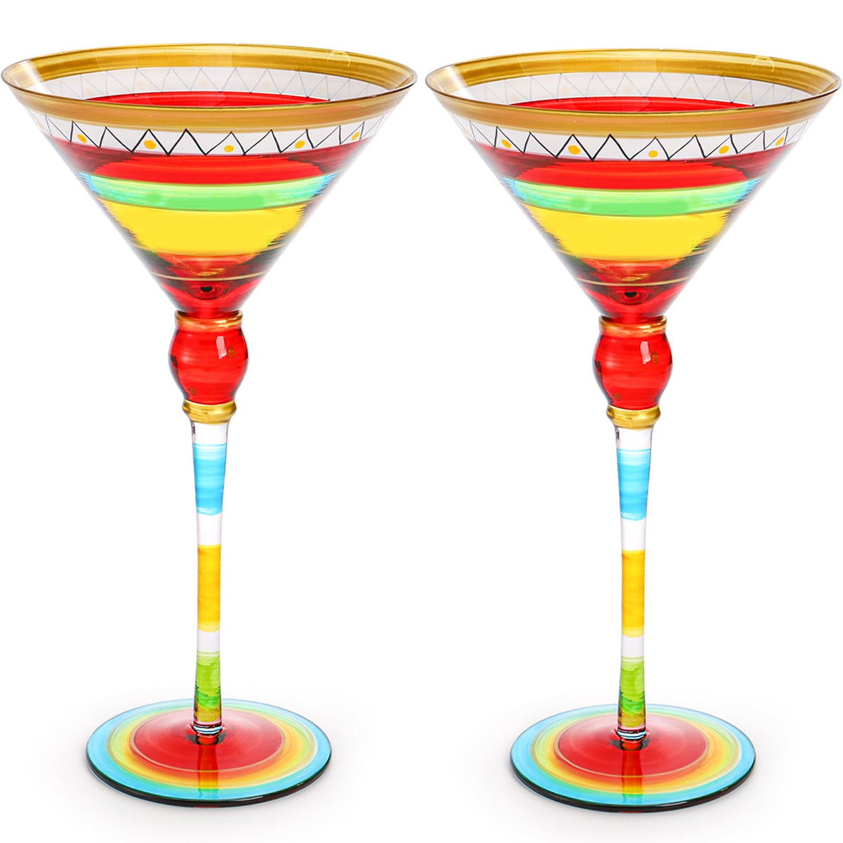 Vaso Wuweot martini 10 oz, par elegante para cocteles en casa.