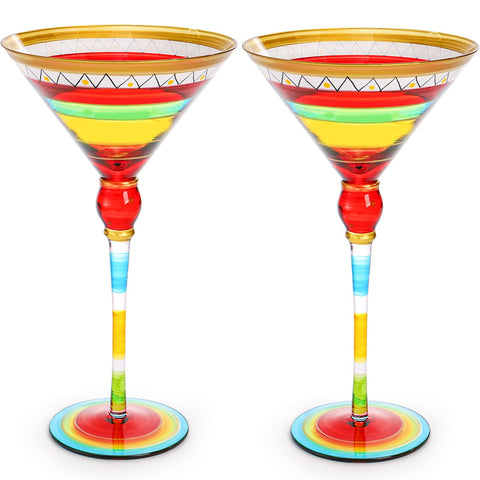 Vaso Wuweot martini 10 oz, par elegante para cocteles en casa.