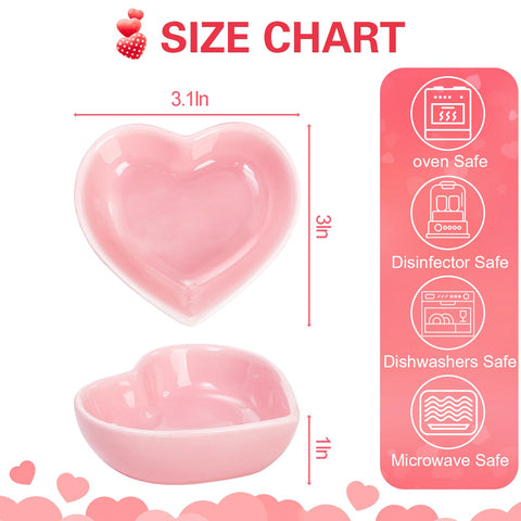 WUWEOT Mini entrantes Corazón rosa para aperitivos con estilo.