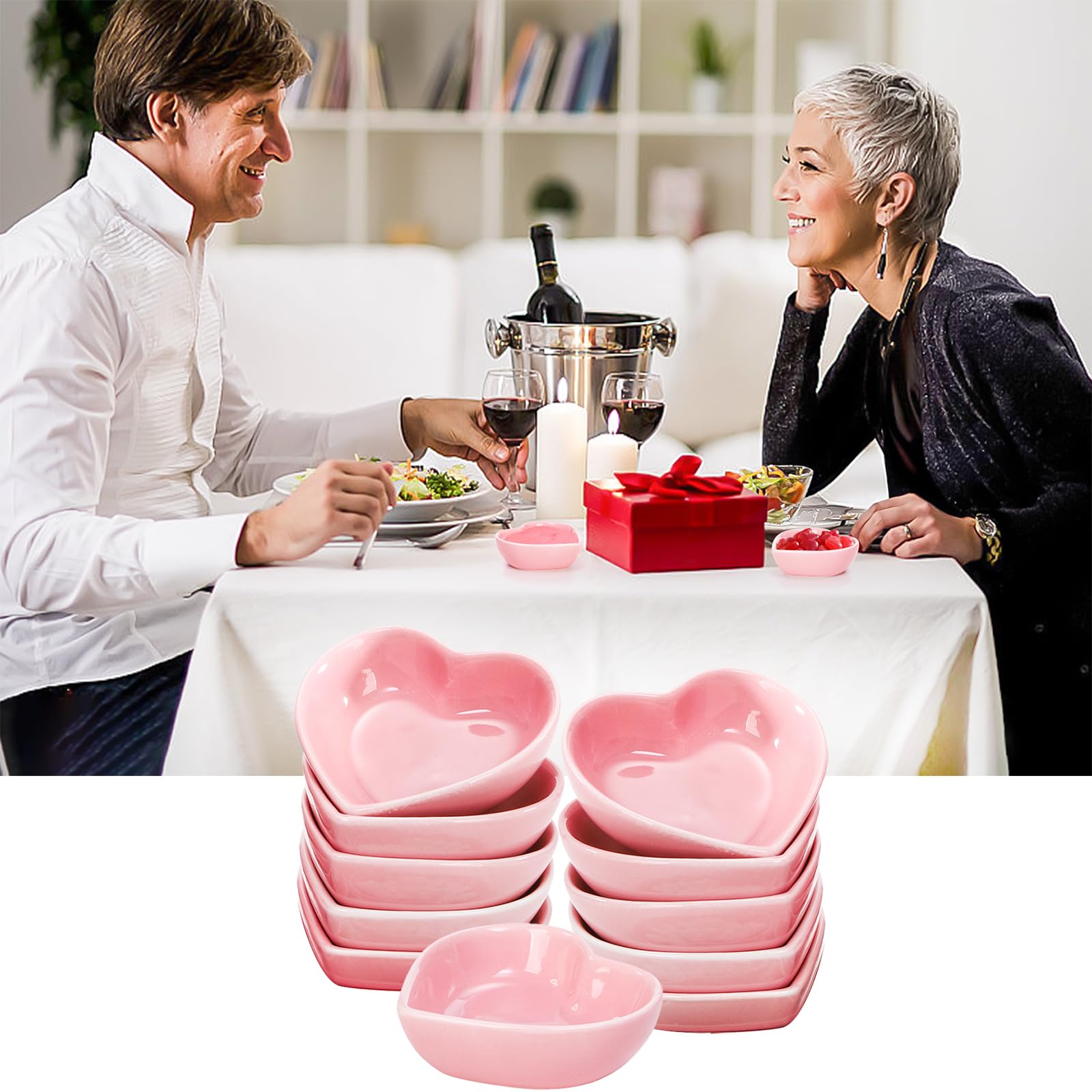 WUWEOT Regalo boda Corazón rosa para mesas festivas.