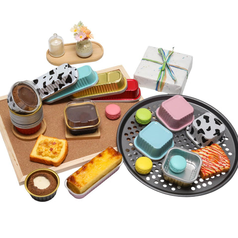 Wuyituart presentación de postres con tapas claras, para catering.