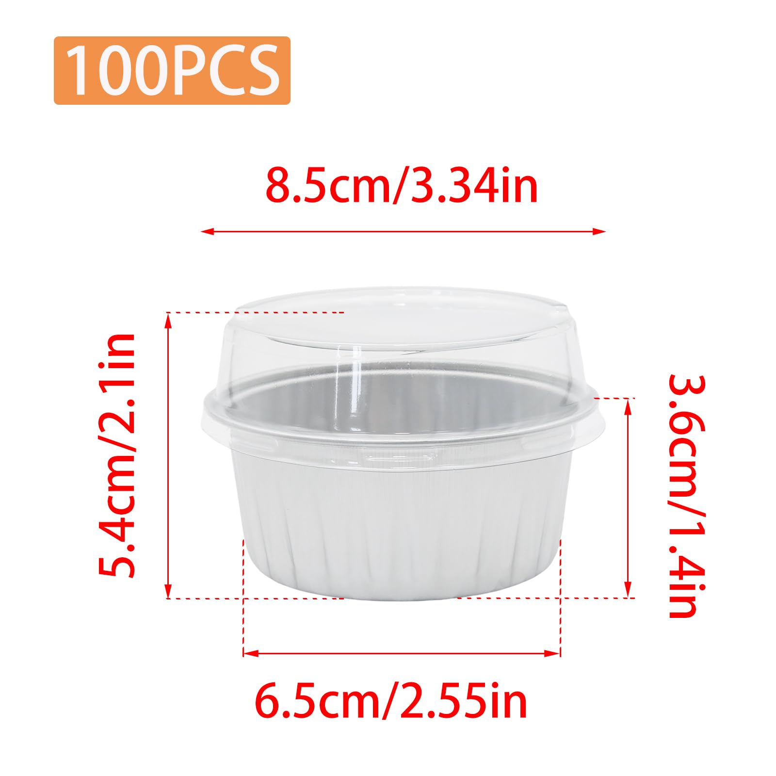 Recipiente mini flan Wuyituart con tapa, perfecto para porciones individuales