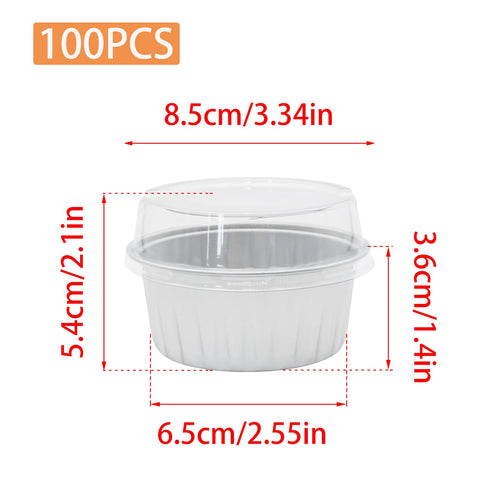Recipiente mini flan Wuyituart con tapa, perfecto para porciones individuales