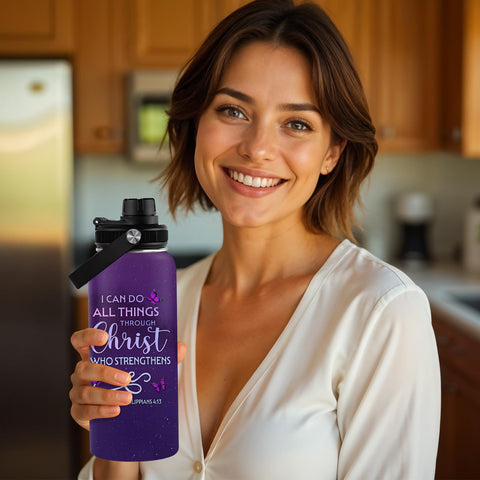 Botella WWHSAI 32oz acero inoxidable 18/8, libre de BPA y resistente.