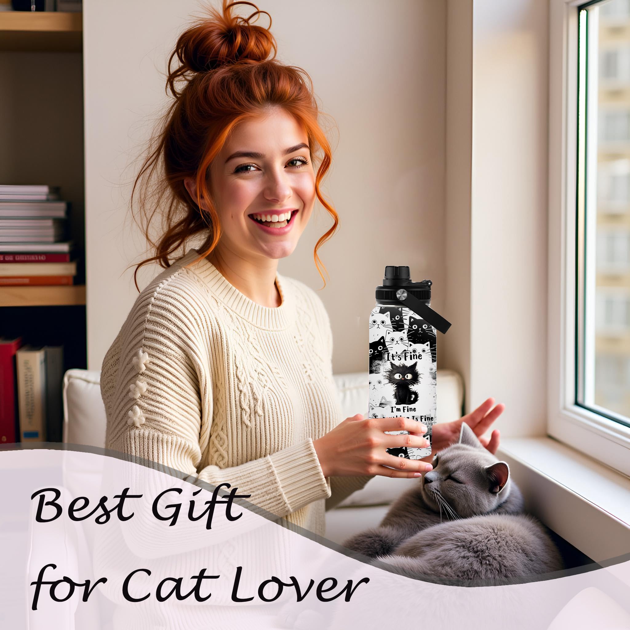 Botella WWHSAI es un regalo ideal para amantes de gatos.