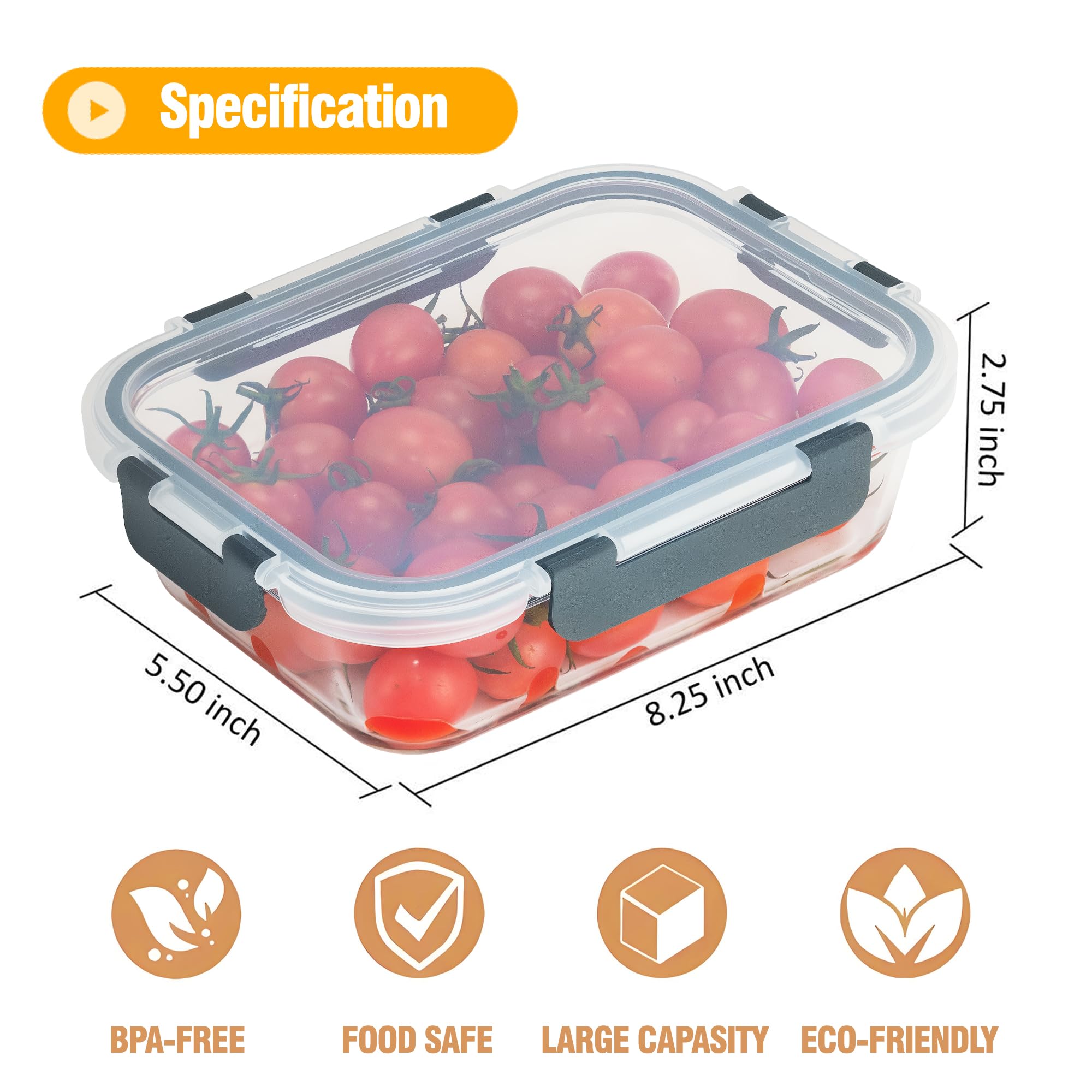 WWYH.DSS vidrio borosilicato resistente a choques térmicos para congelador.
