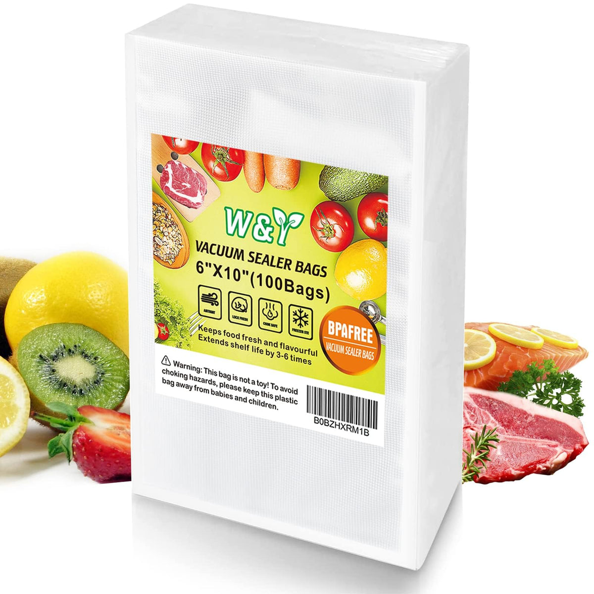 Bolsas WY 6x10 precortadas para cocinar y almacenar alimentos