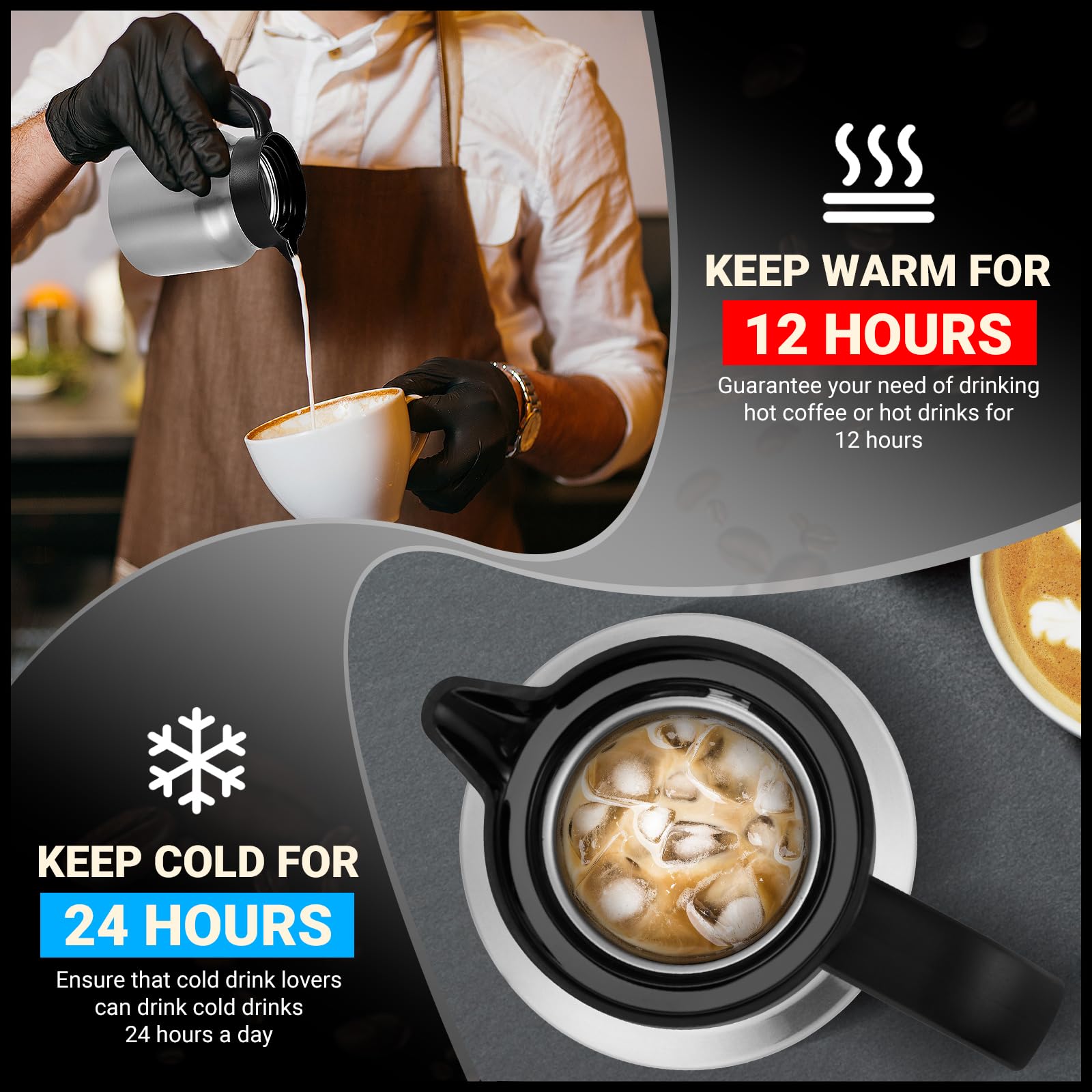 WYHVAND cafetera 27oz con tapa antipolvo para evitar polvo y derrames