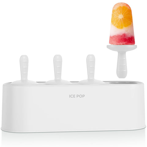 WYOK molde-paletas silicona 4 piezas: paletas caseras rápidas y fáciles de desmoldar