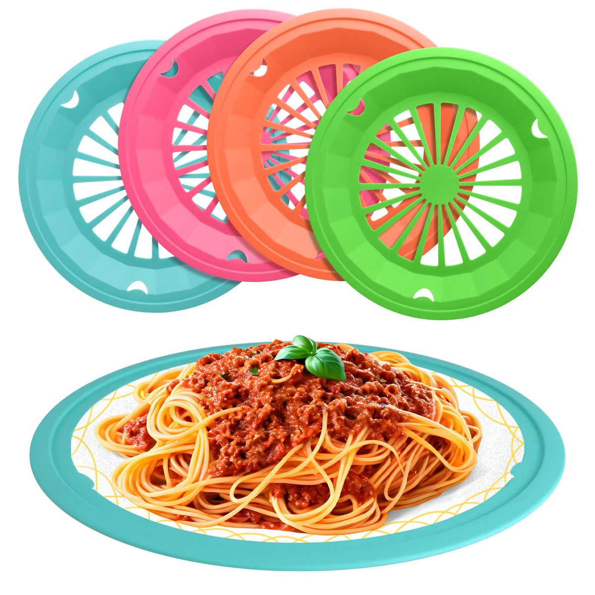 Wyomer soportes para platos de 10 pulgadas con diseno imitacion mimbre en rosado, ideales para fiestas