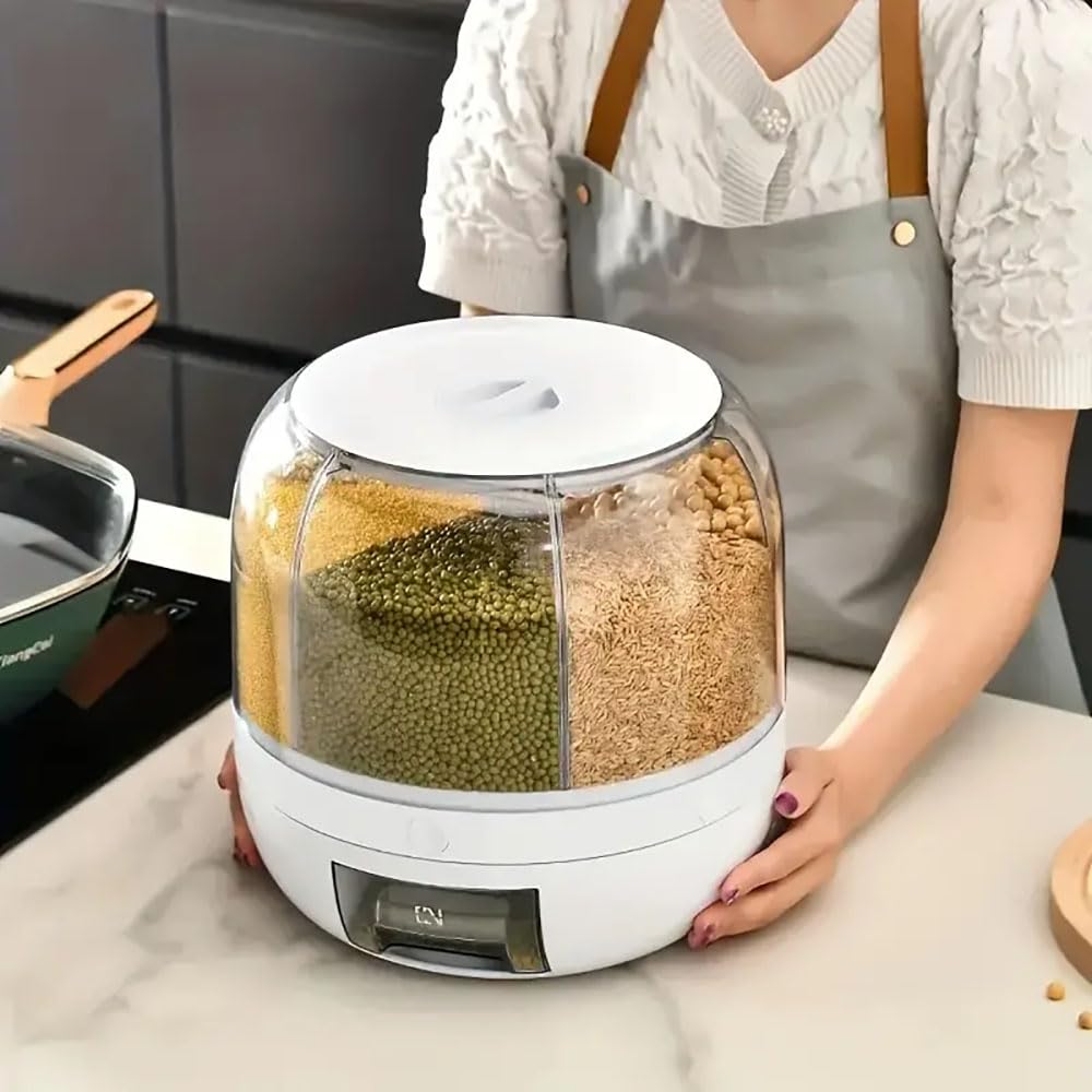 WYSYZJJ contenedor de gran capacidad para arroz y legumbres, despensa ordenada.