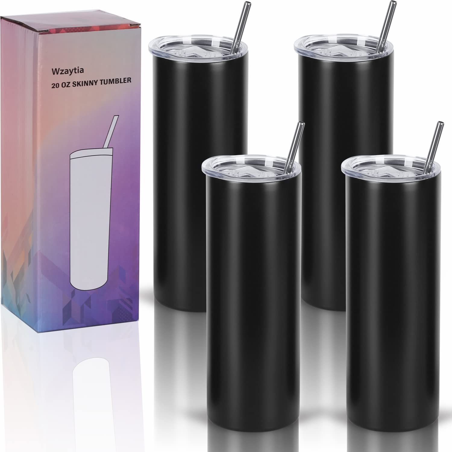 Vaso térmico Wzaytia 20oz recto-estrecho en caja regalo, listo para regalo.