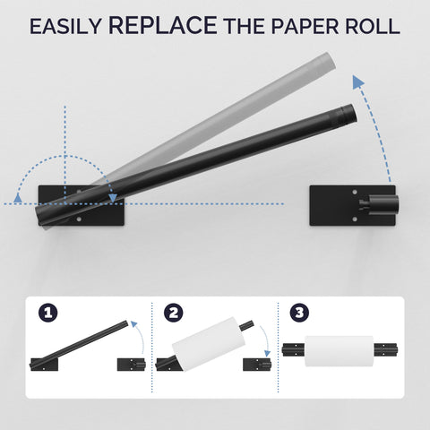 WZKALY portarrollos acero inoxidable SUS304 mate negro, duradero y resistente a la humedad.