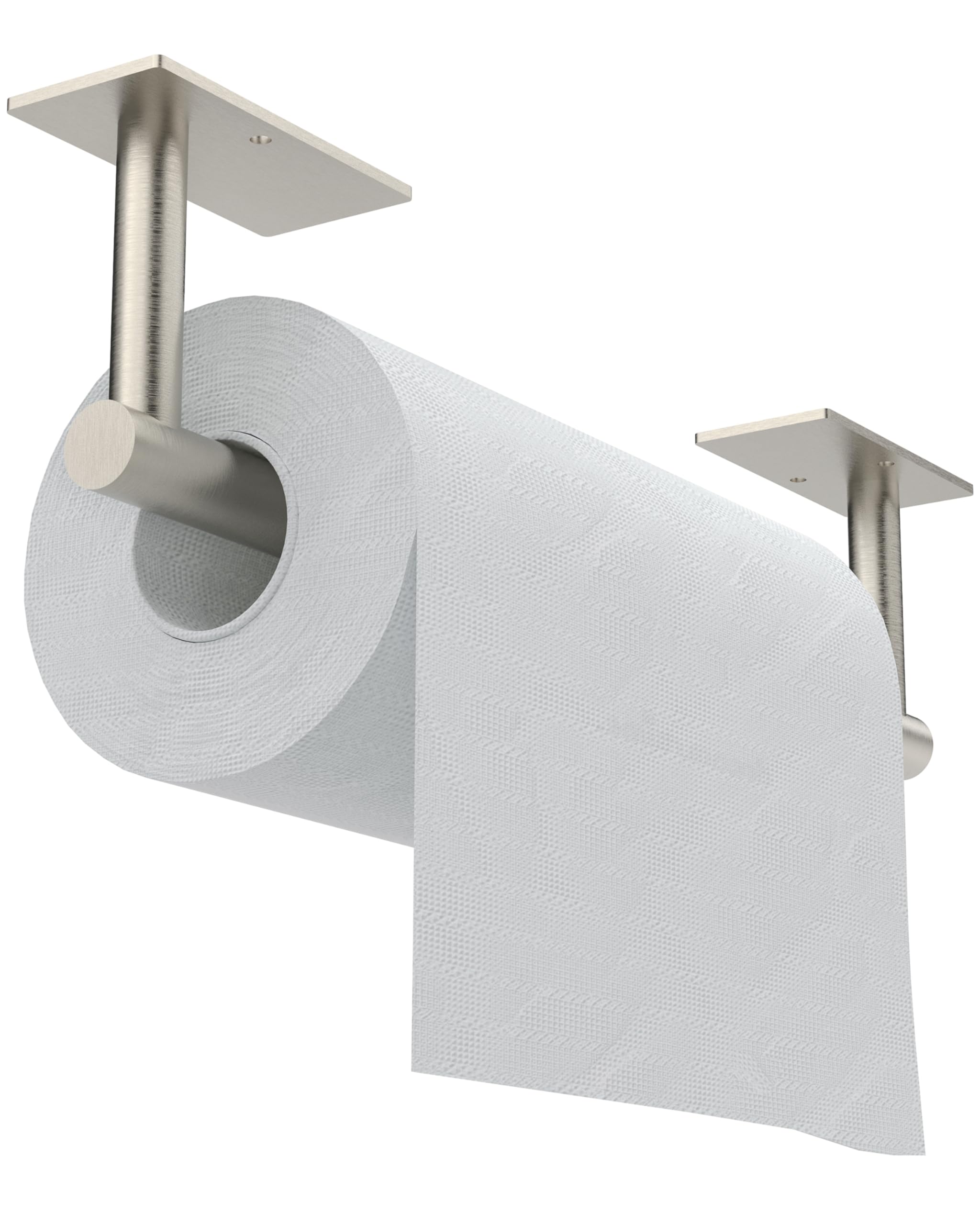 Portarrollos WZKALY bajo armario con diseño de doble poste para reposición fácil.