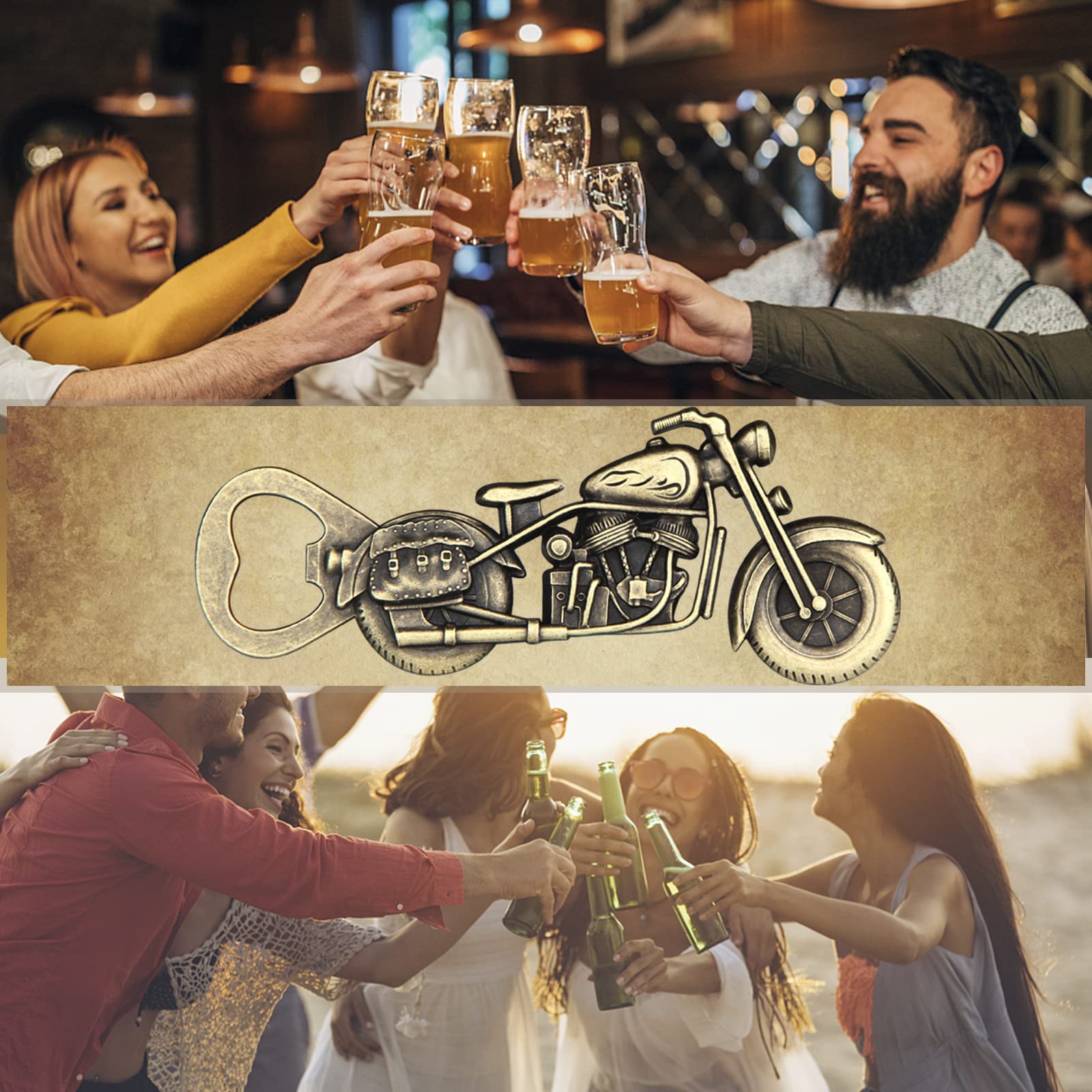 WZLEMOM abrelatas de motocicleta en uso en barra o cocina diaria.