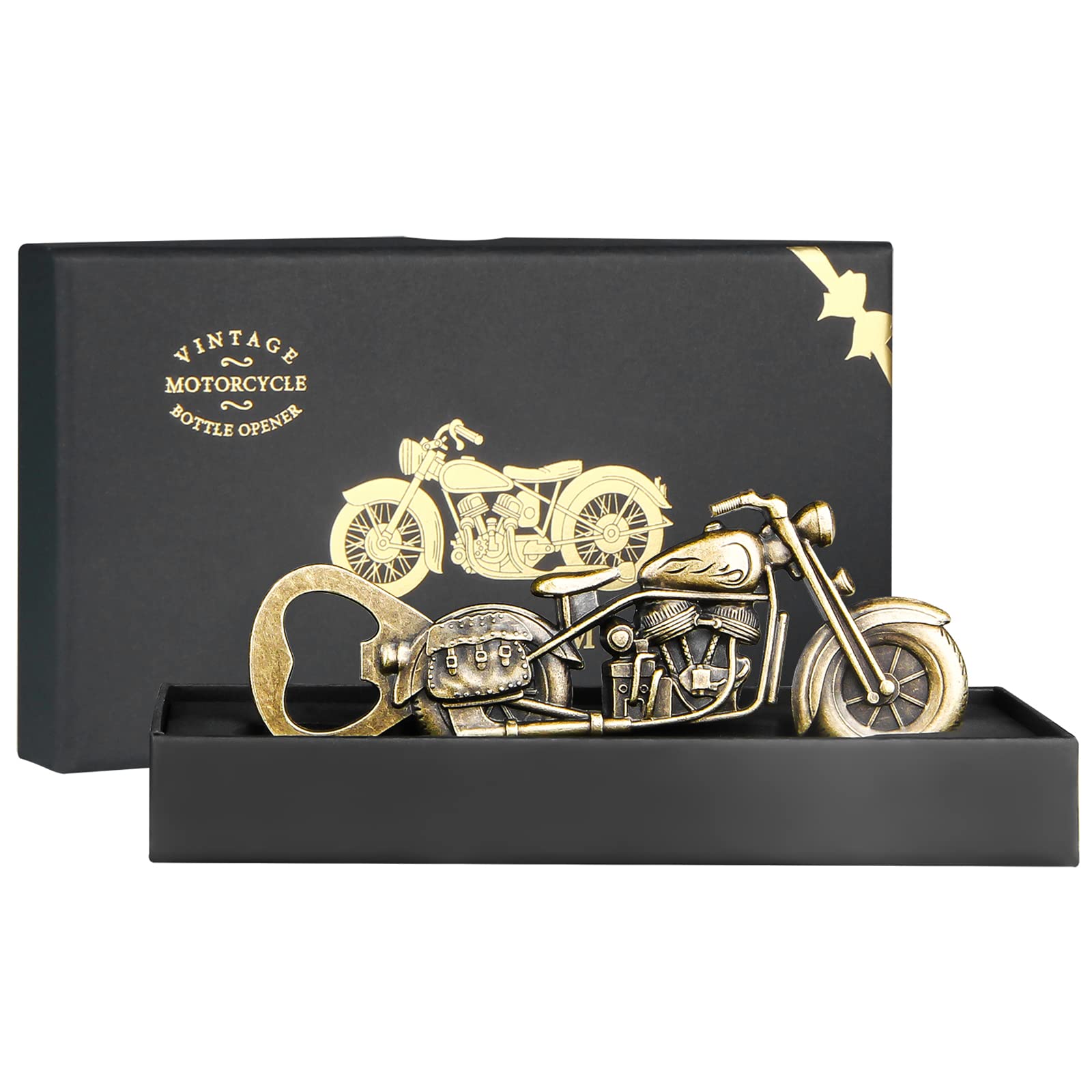 WZLEMOM abrelatas motocicleta vintage para abrir cervezas fácilmente en casa.