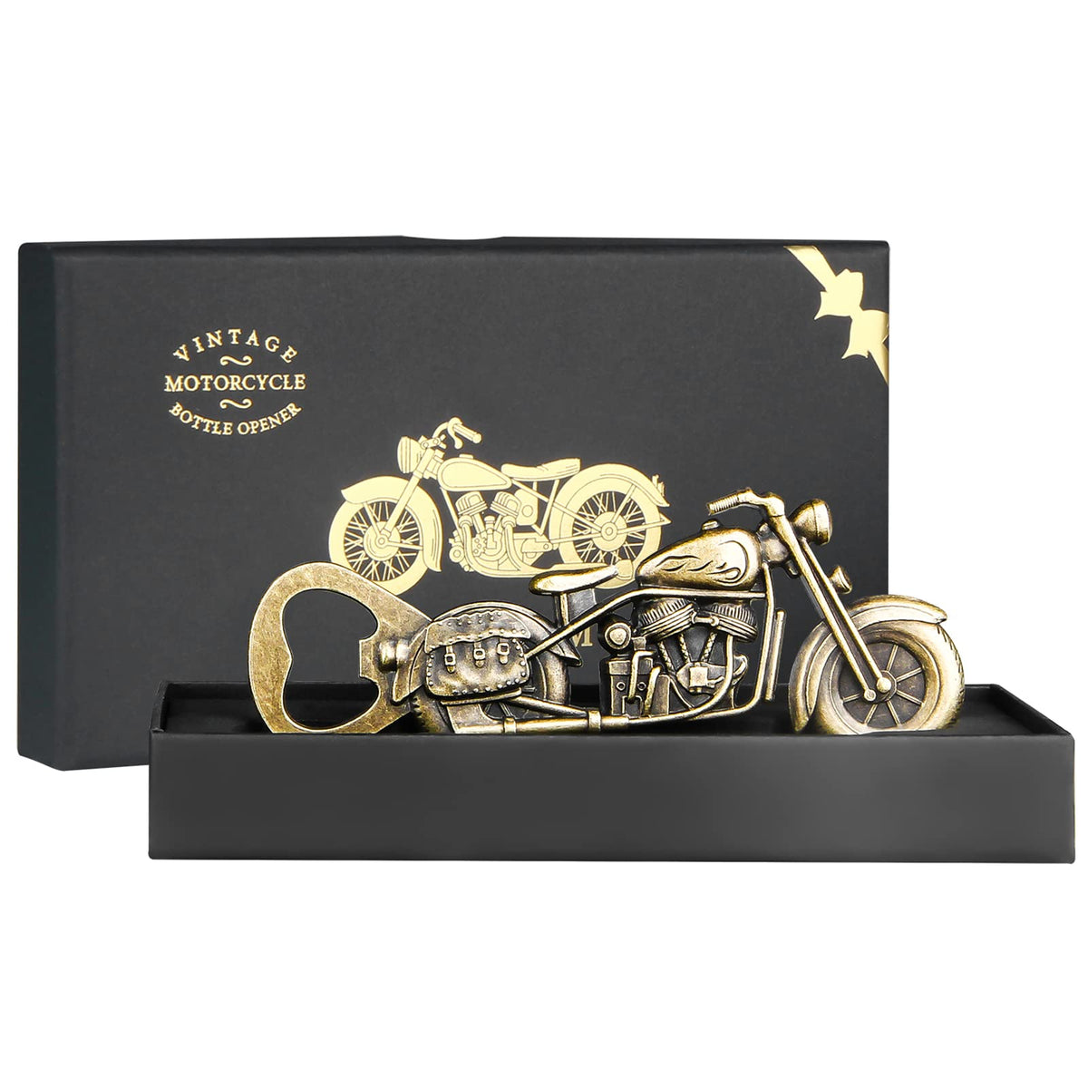 WZLEMOM abrelatas motocicleta vintage para abrir cervezas fácilmente en casa.