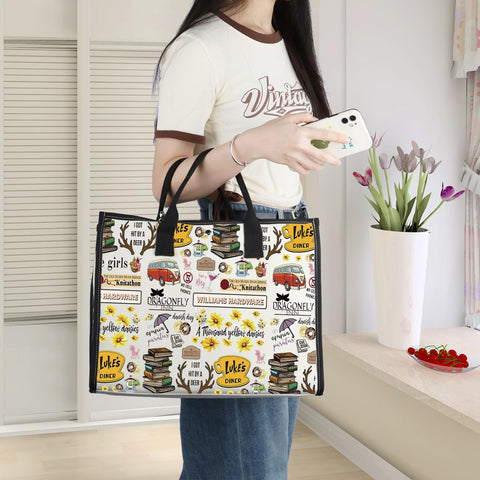 Bolsa tote WZMPA con colores 3D vivos y duraderos.