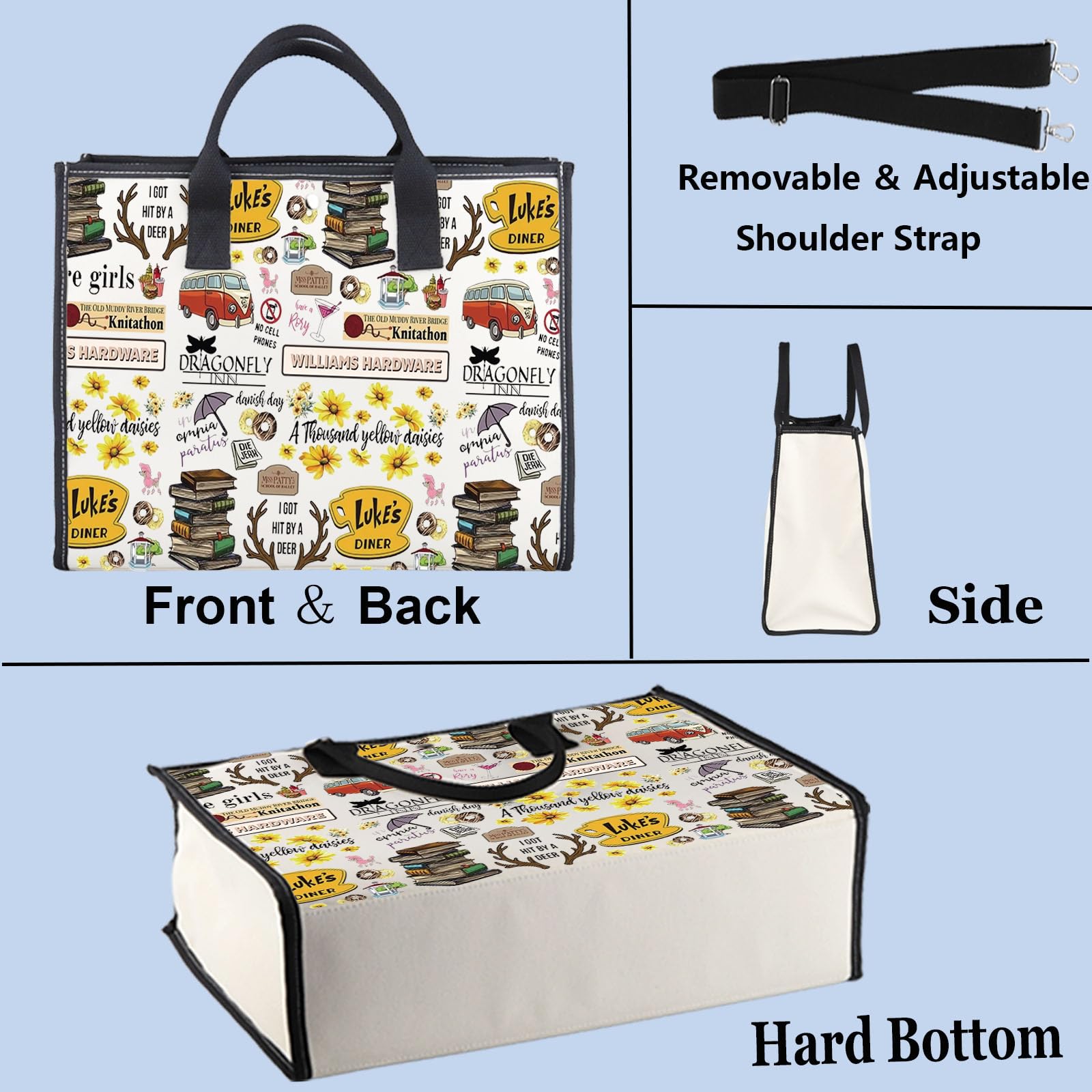 Bolsa tote WZMPA impermeable y resistente para lluvia.