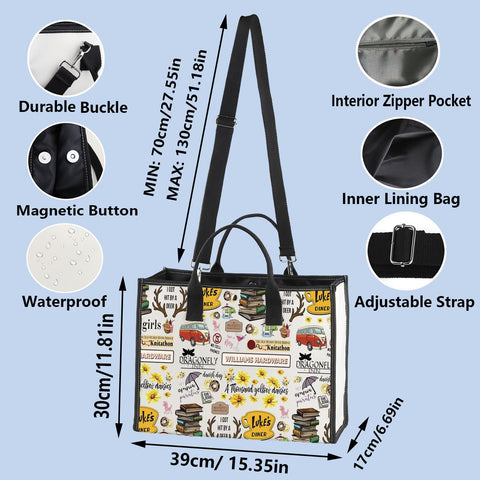 Bolsa tote WZMPA inspirada en Luke's Diner, ideal para compras.