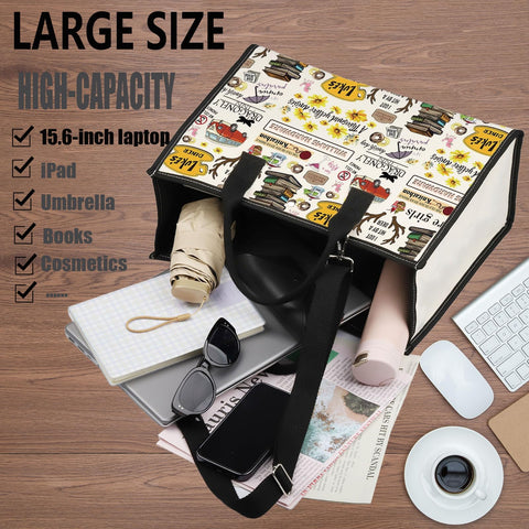 Bolsa tote WZMPA de uso diario, versátil para trabajo o viaje.