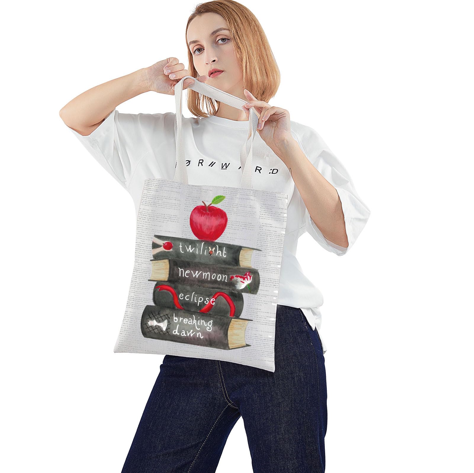 WZMPA Edward Cullen tote bag detalles de material y costuras duraderas para mayor durabilidad