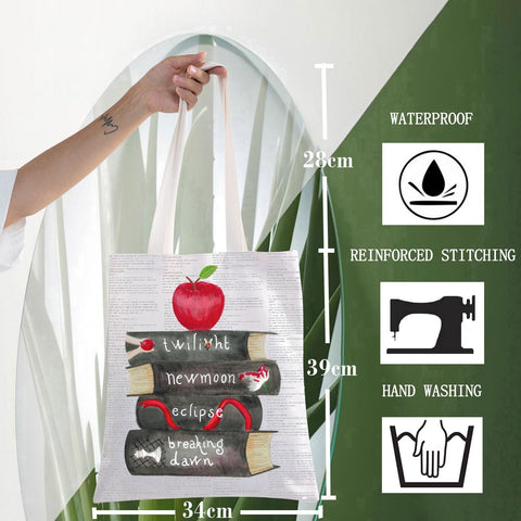 WZMPA Edward Cullen tote bag espalda, opción sostenible para ropa y libros
