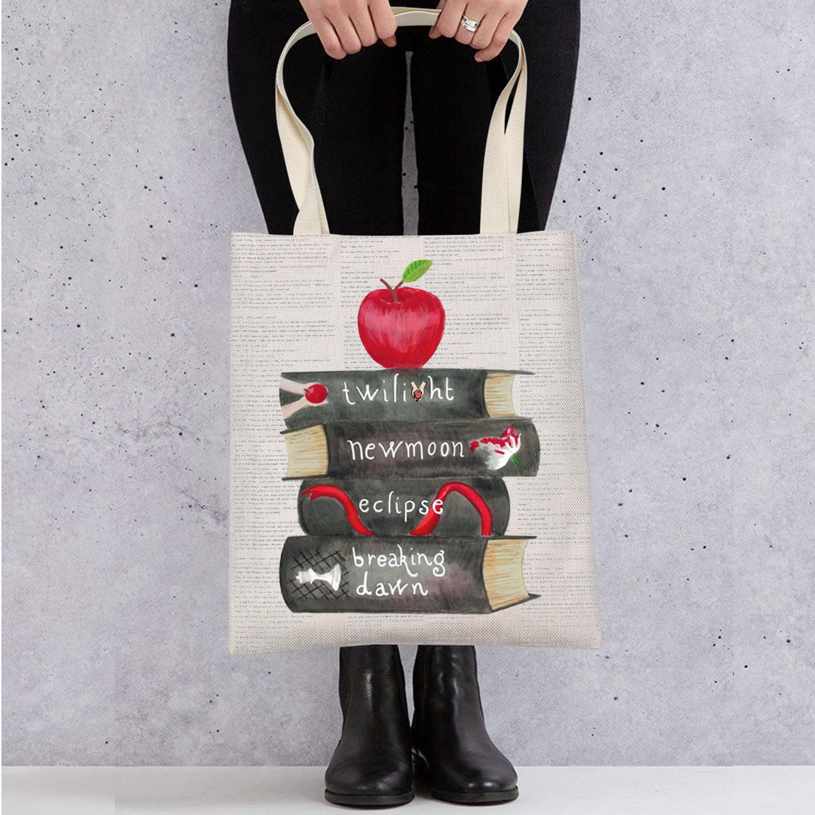 WZMPA Edward Cullen tote bag impresión 3D vibrante que no se desvanece