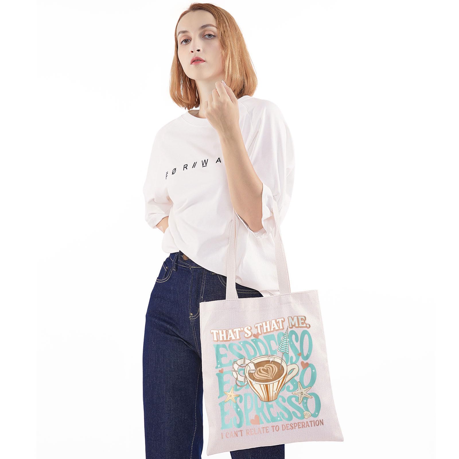 WZMPA Espresso Tote, tamaño 37x32 cm, perfecto para libros y objetos esenciales.