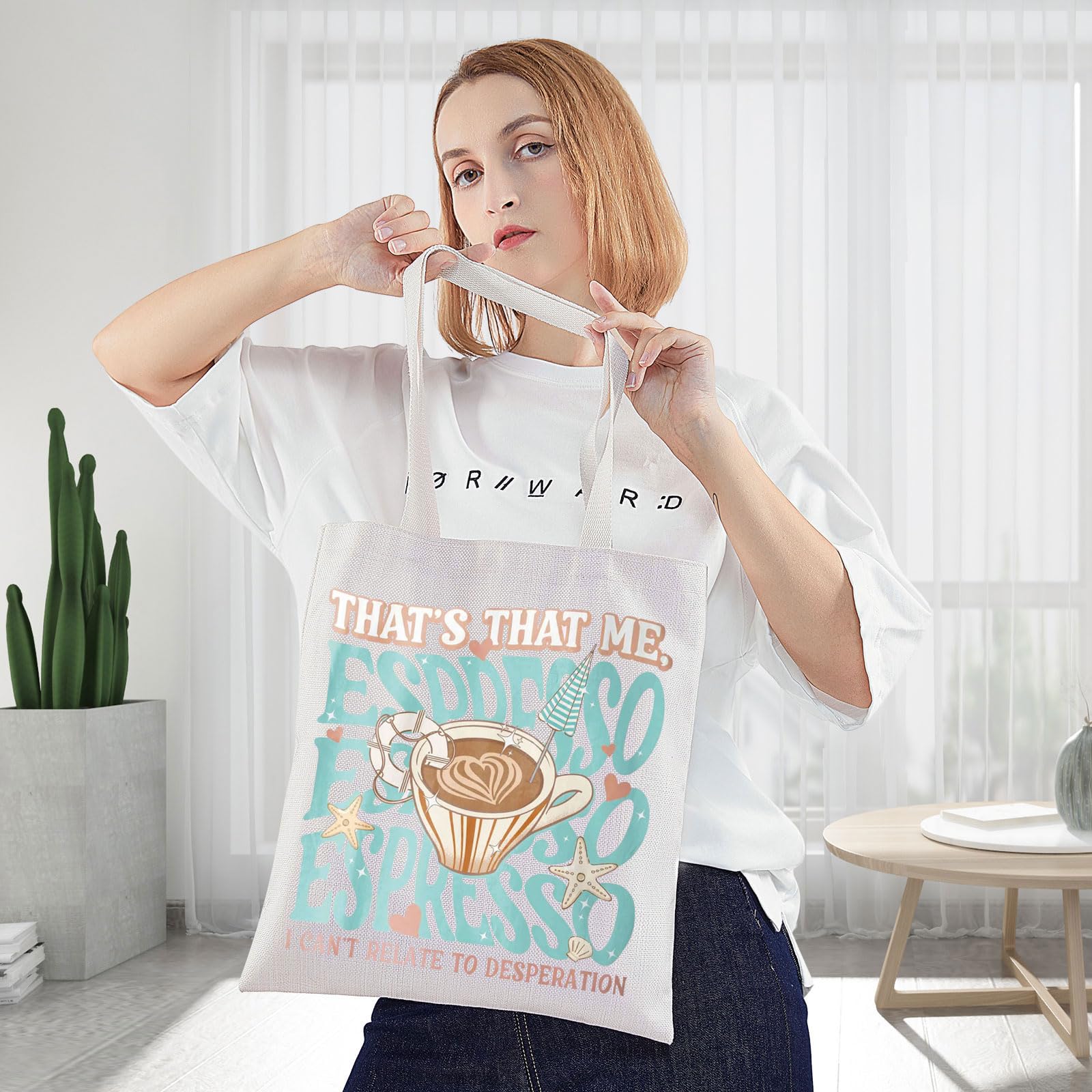 WZMPA Espresso Tote regalo: presentación en bolsa de regalo lista para sorprender.