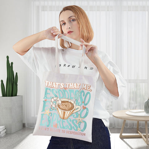 WZMPA Espresso Tote regalo: presentación en bolsa de regalo lista para sorprender.